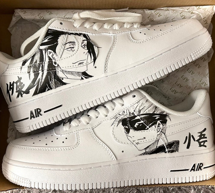 NIKE AIR FORCE 1 X JUJUTSU KAISEN (GOJO X GETO) OPEN BOX UNUSED