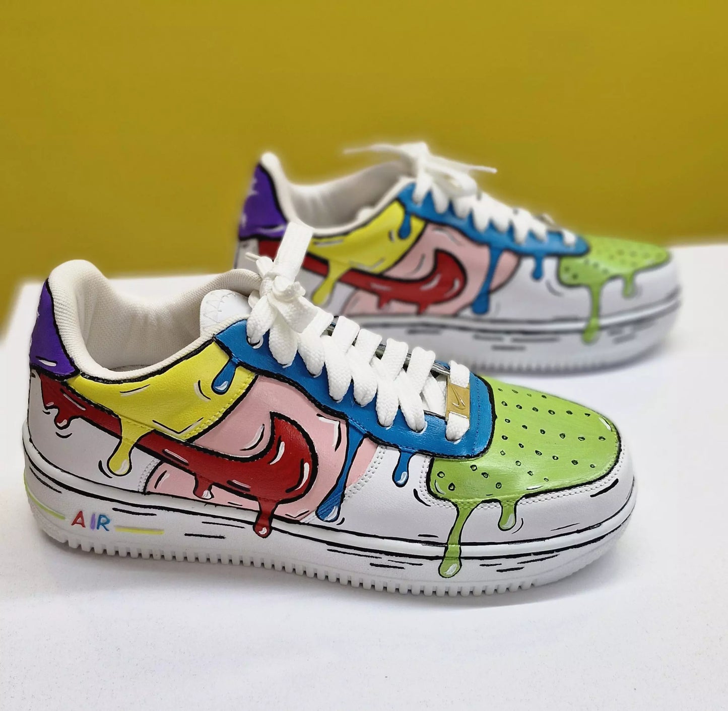 CUSTOM HAND PRINTED NIKE AIR FORCE 1 OPEN BOX UNUSED