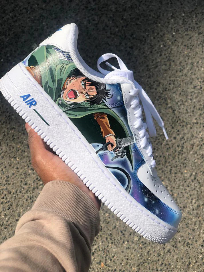 NIKE AIR FORCE 1 X LEVI  (ATTACK ON TITAN) OPEN BOX UNUSED