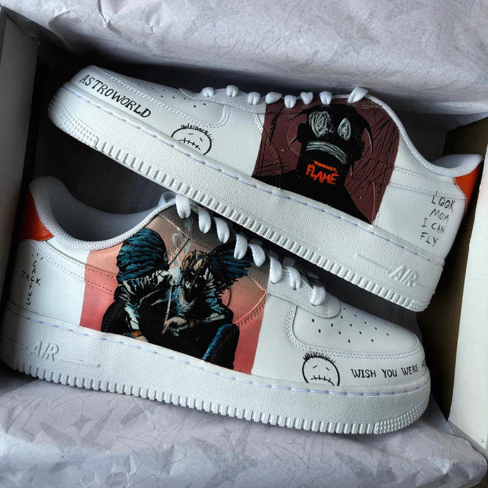 NIKE AIR FORCE 1 X TRAVIS SCOTT OPEN BOX UNUSED