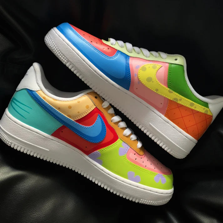 NIKE AIR FORCE 1 X SPONGE BOB PASTELS OPEN BOX UNUSED