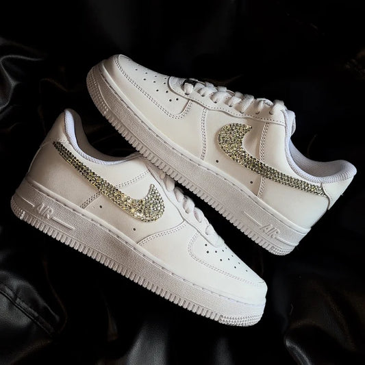 NIKE AIR FORCE 1 X BLING SWOOSH OPEN BOX UNUSED