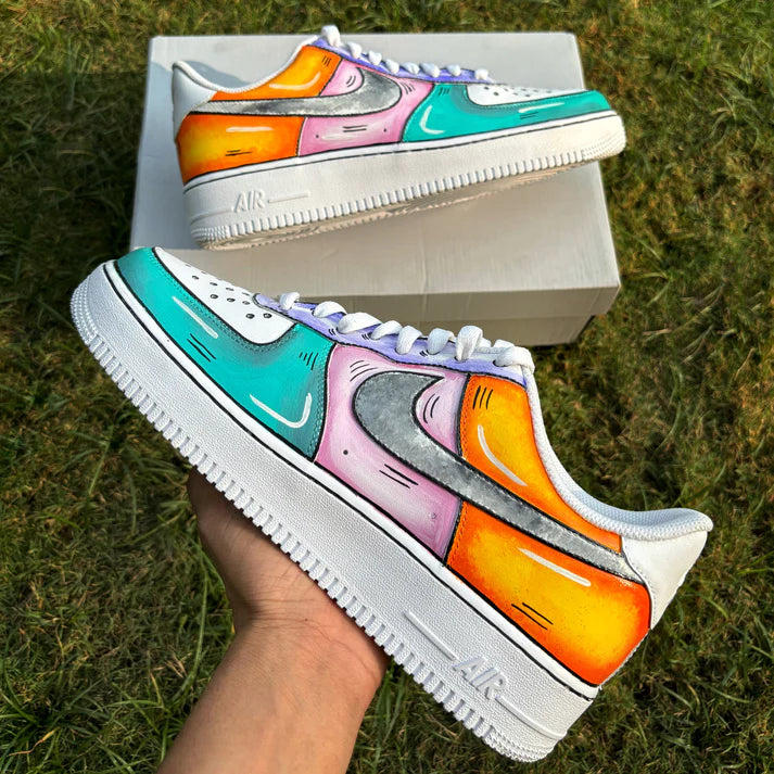 NIKE AIR FORCE 1 X CARTOONED OPEN BOX UNUSED