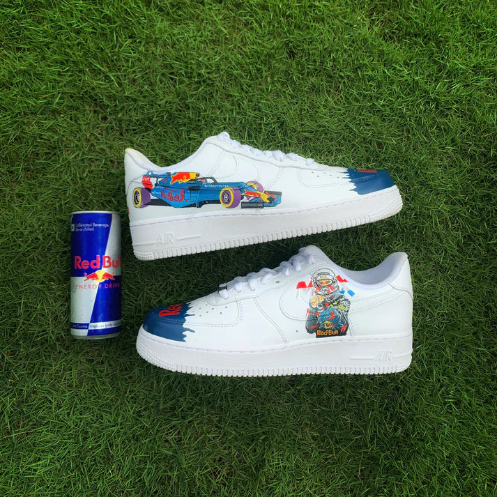 NIKE AIR FORCE 1 X MAX VERSTAPPEN X RED BULL F1 OPEN BOX UNUSED