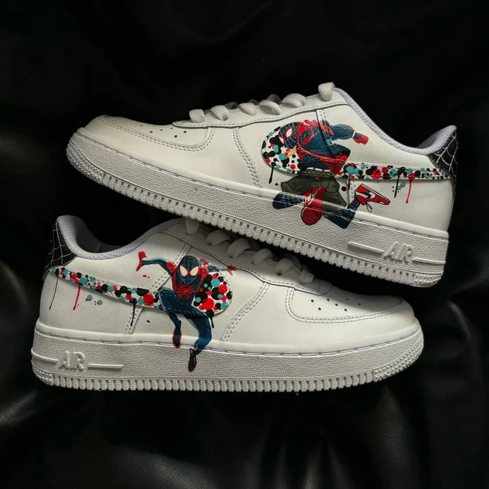 NIKE AIR FORCE 1 X SPIDERMAN CUSTOM OPEN BOX UNUSED