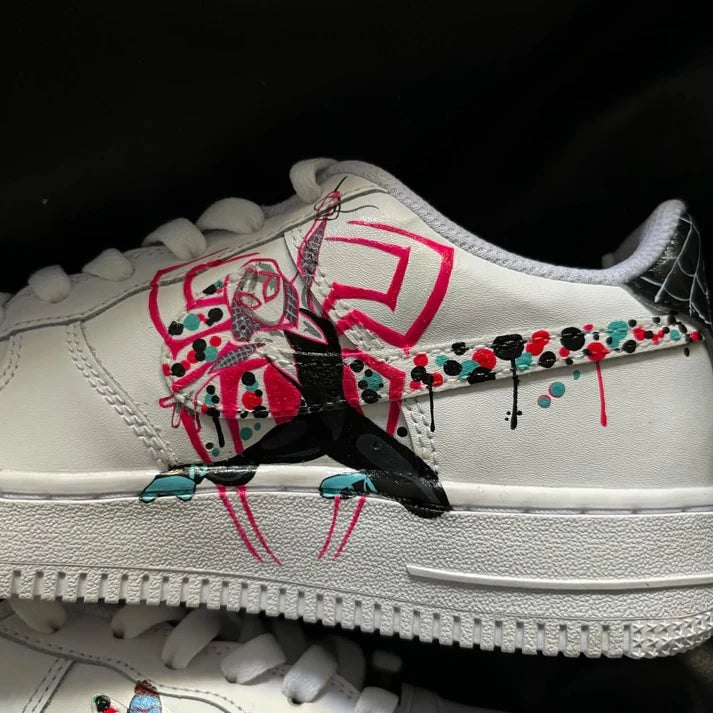 NIKE AIR FORCE 1 X SPIDERMAN CUSTOM OPEN BOX UNUSED