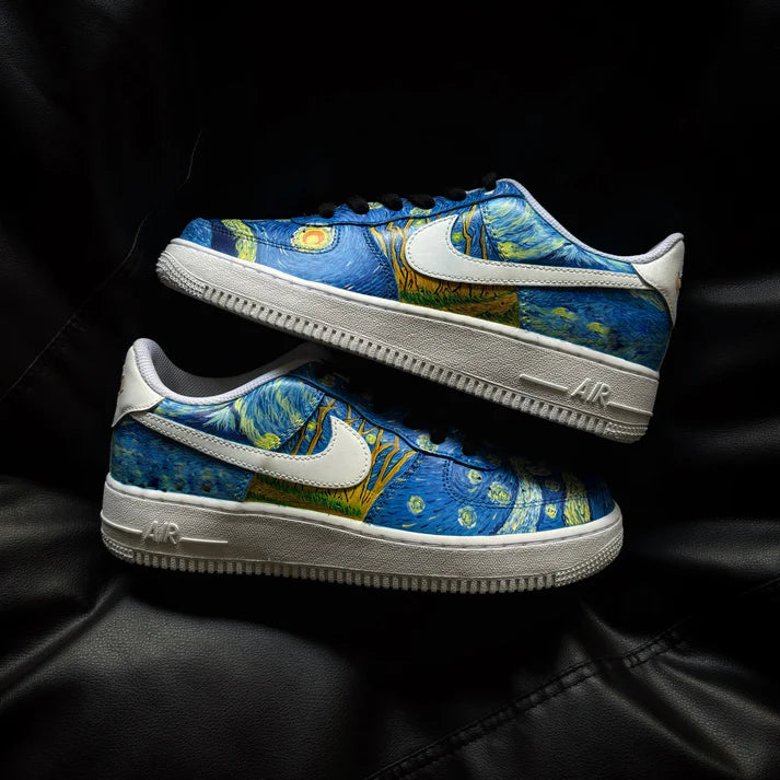 NIKE AIR FORCE 1 X VAN GOGH CUSTOM OPEN BOX UNUSED