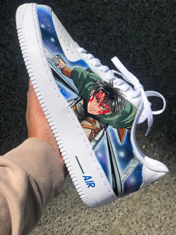 NIKE AIR FORCE 1 X LEVI  (ATTACK ON TITAN) OPEN BOX UNUSED