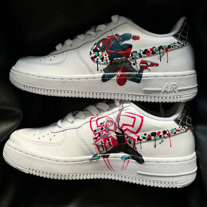 NIKE AIR FORCE 1 X SPIDERMAN CUSTOM OPEN BOX UNUSED