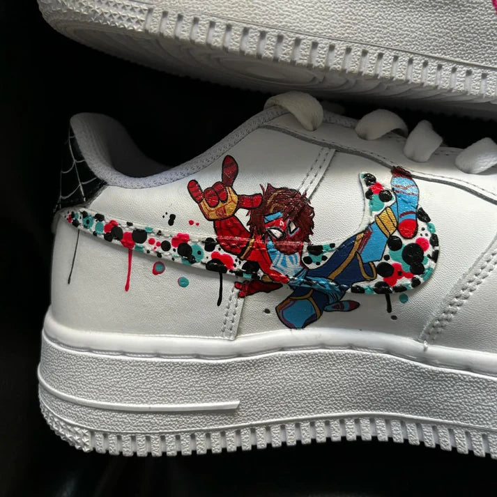 NIKE AIR FORCE 1 X SPIDERMAN CUSTOM OPEN BOX UNUSED