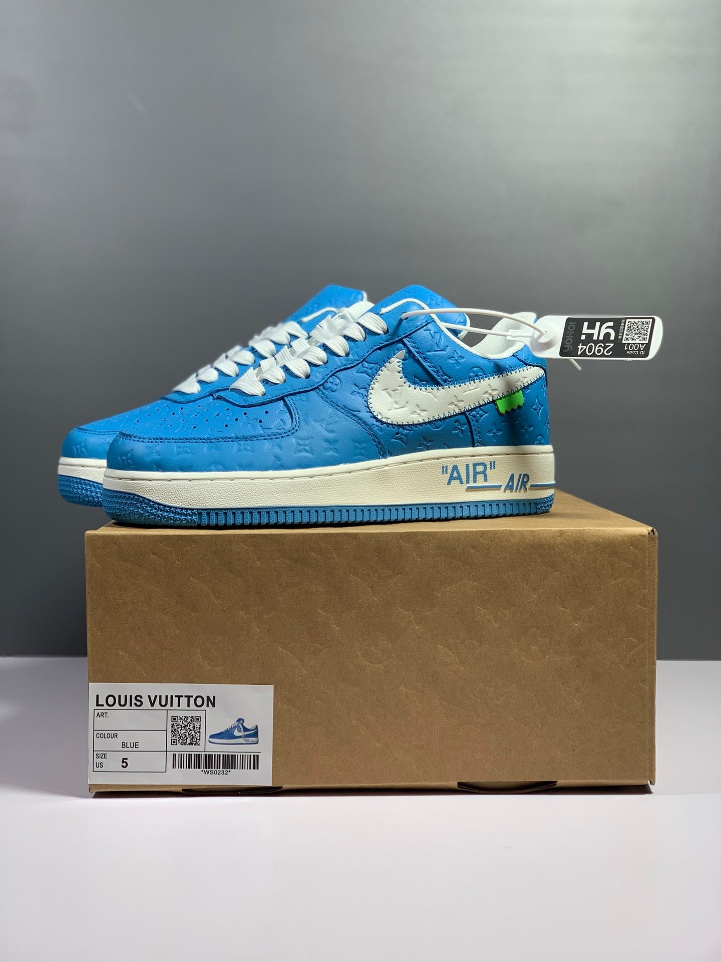 LOUIS VUITTON NIKE AIR FORCE 1 LOW OPE BOX UNUSED