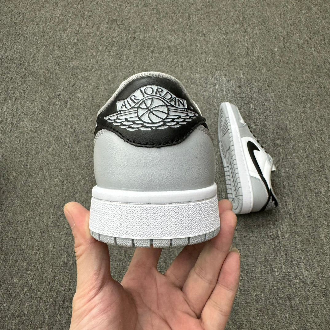 AIR JORDAN 1 LOW OG 'WHITE/BLACK-WOLF GREY' OPEN BOX UNUSED