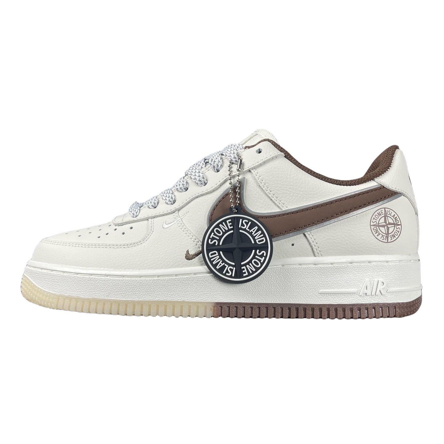 NIKE AIR FORCE 1 LOW WHITE/BROWN  OPEN BOX UNUSED