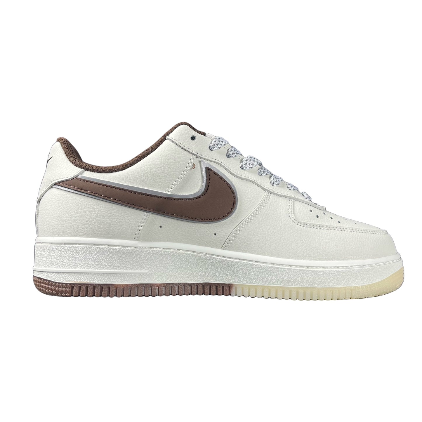 NIKE AIR FORCE 1 LOW WHITE/BROWN  OPEN BOX UNUSED