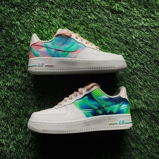 NIKE AIR FORCE 1 X NORTHERN LIGHTS GALAXY OPEN BOX UNUSED