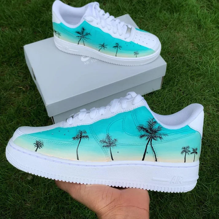 NIKE AIR FORCE 1 X MIAMI PALM TREE OPEN BOX UNUSED