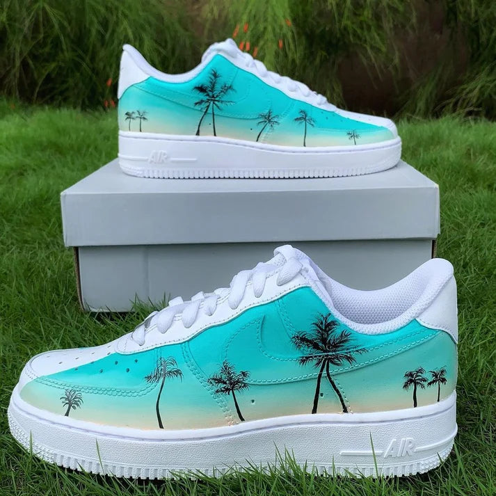 NIKE AIR FORCE 1 X MIAMI PALM TREE OPEN BOX UNUSED