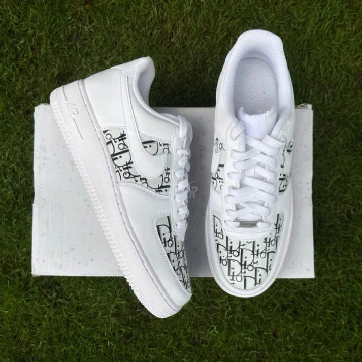 NIKE AIR FORCE 1 X DIOR CUSTOM OPEN BOX UNUSED