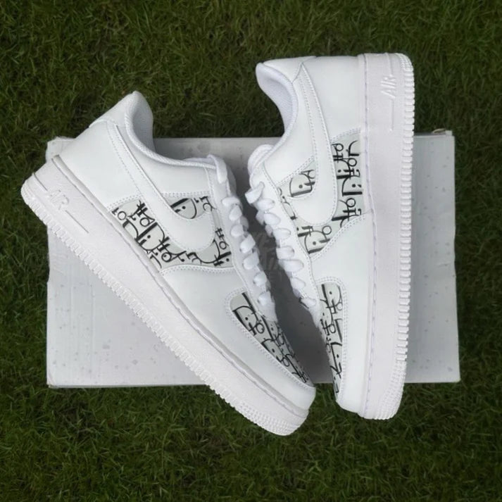 NIKE AIR FORCE 1 X DIOR CUSTOM OPEN BOX UNUSED