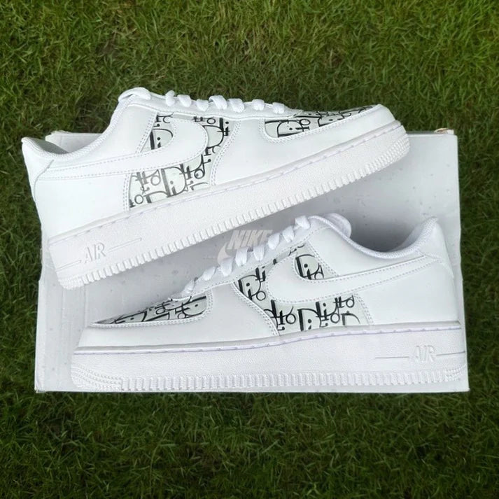 NIKE AIR FORCE 1 X DIOR CUSTOM OPEN BOX UNUSED