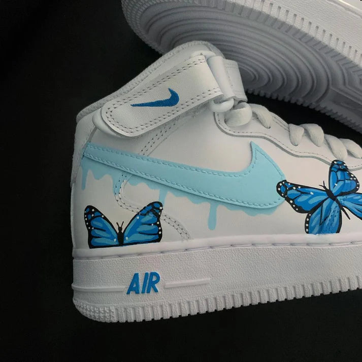 NIKE AIR FORCE 1  MIDS X BUTTERFLY DRIP OPEN BOX UNUSED