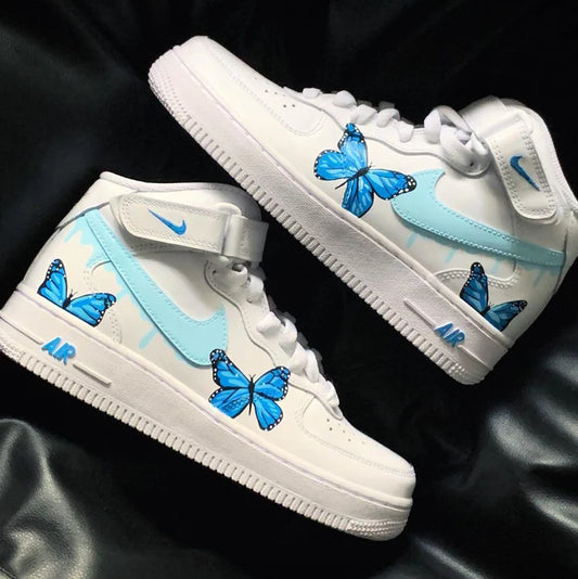 NIKE AIR FORCE 1  MIDS X BUTTERFLY DRIP OPEN BOX UNUSED